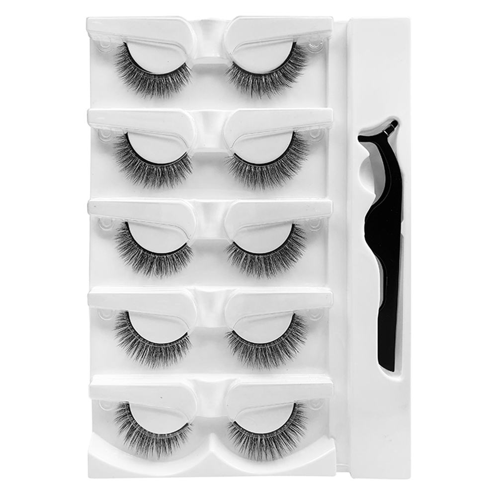 Sensitive Lash Glue - 5 PAAR kleberfreie künstliche Wimpern mit