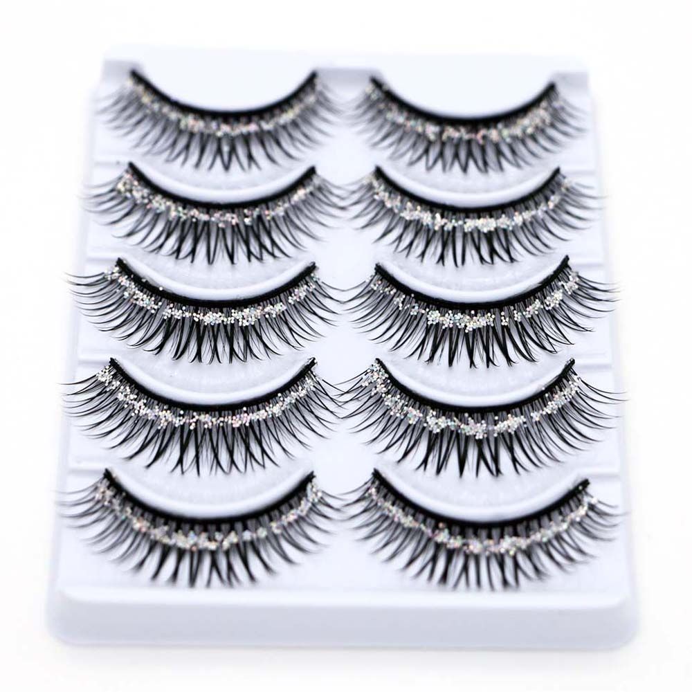 Eyelash Extension For Big Eyes - Kreuzförmige Glitzer-Pailletten-Wimpern, Langanhaltende Strass-Kunstwimpern, Wimpernverlängerung mit