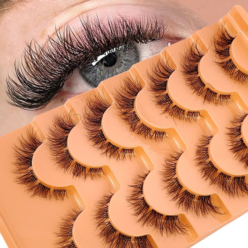Eyelash Extension For Big Eyes - 7 Paare Nerz Wimpern unsichtbare Band